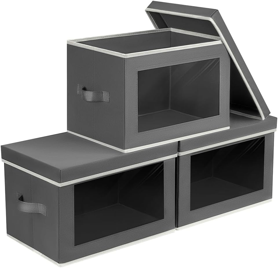 Foldable Fabric Toy Storage Bins with Lids - Image 2
