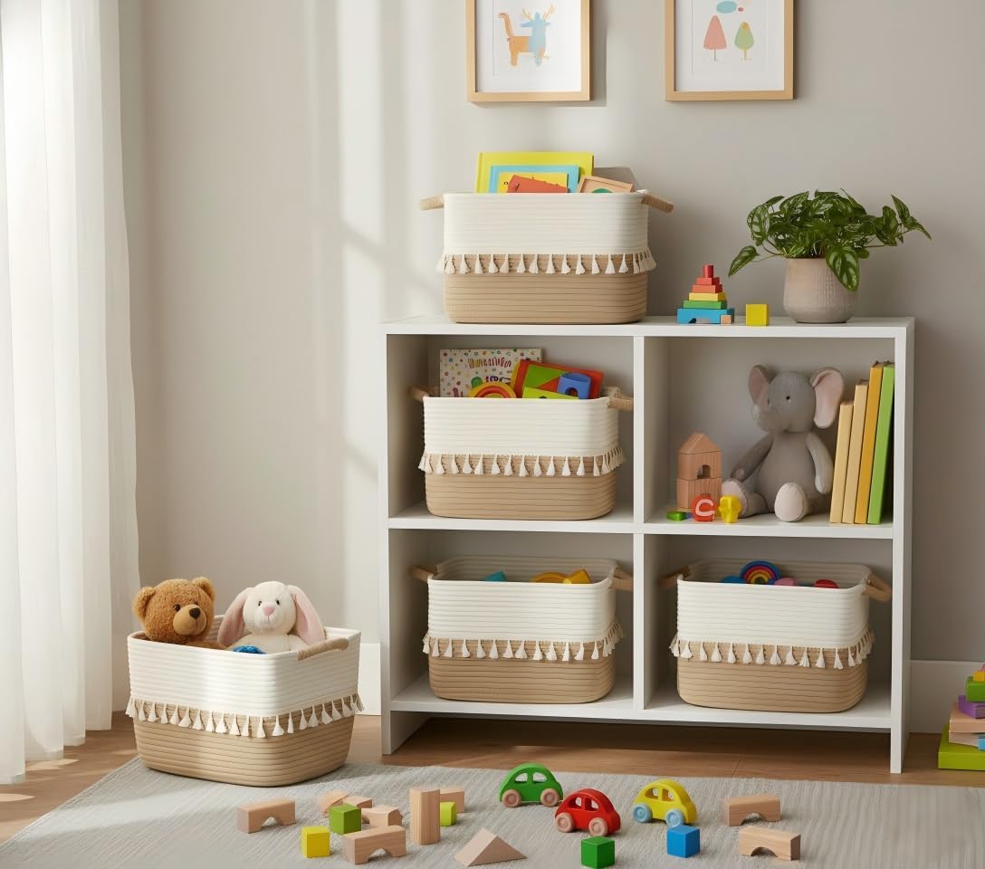 Woven Toy Storage Basket Set - Image 2