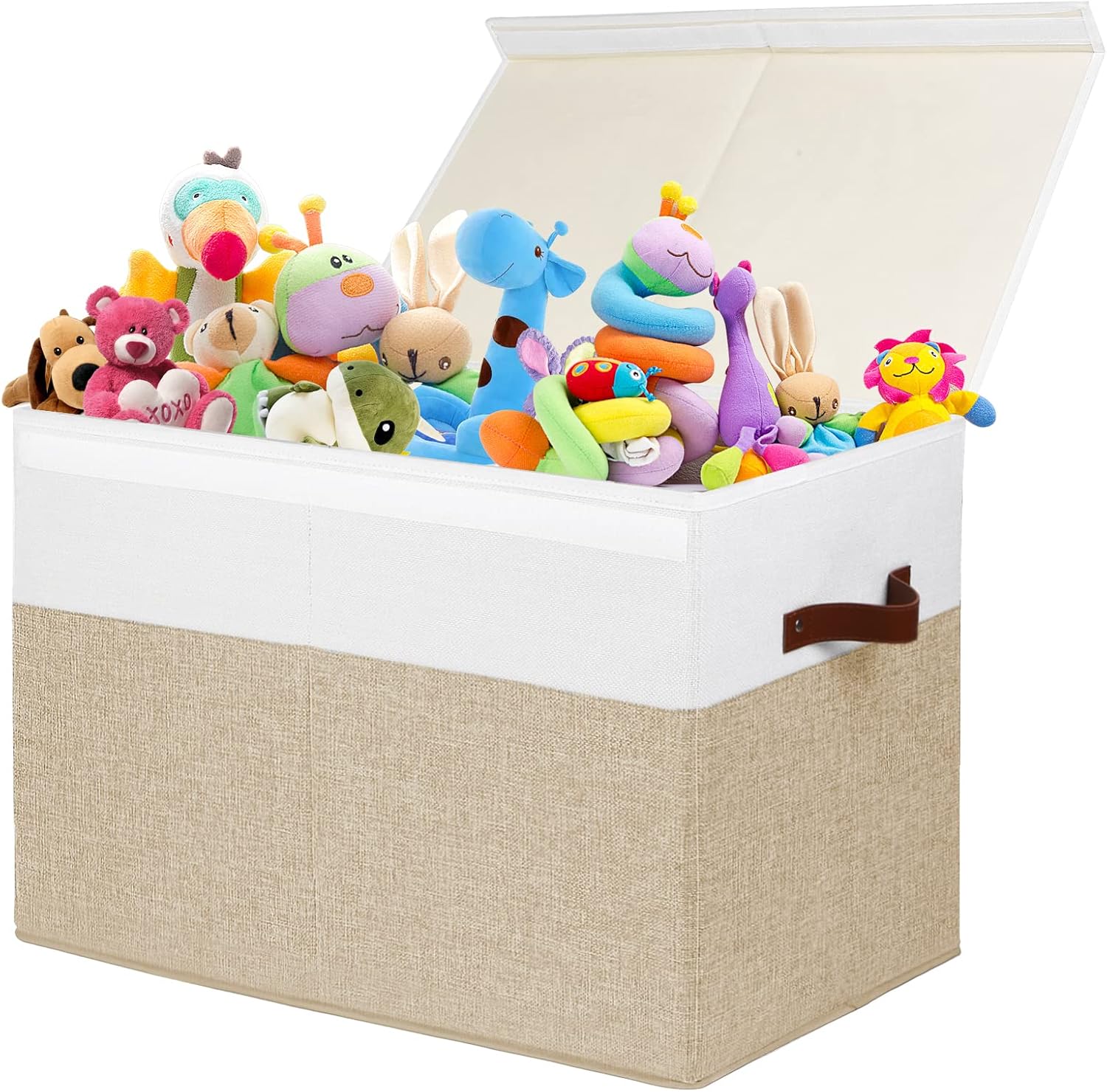 Foldable Canvas Toy Storage Baskets with Handles - Image 2