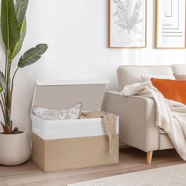 Woven Fabric Toy Storage Baskets with Handles