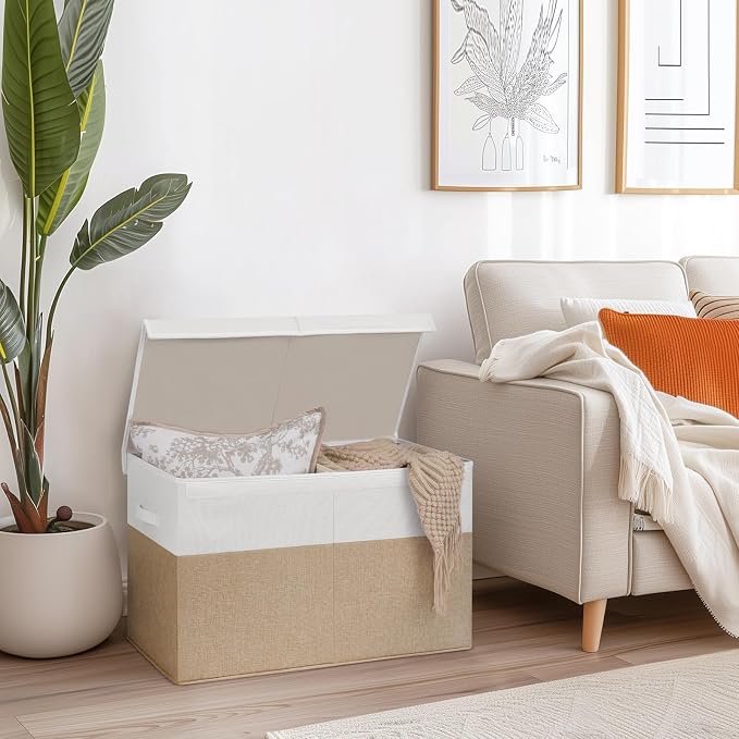 Woven Fabric Toy Storage Baskets with Handles