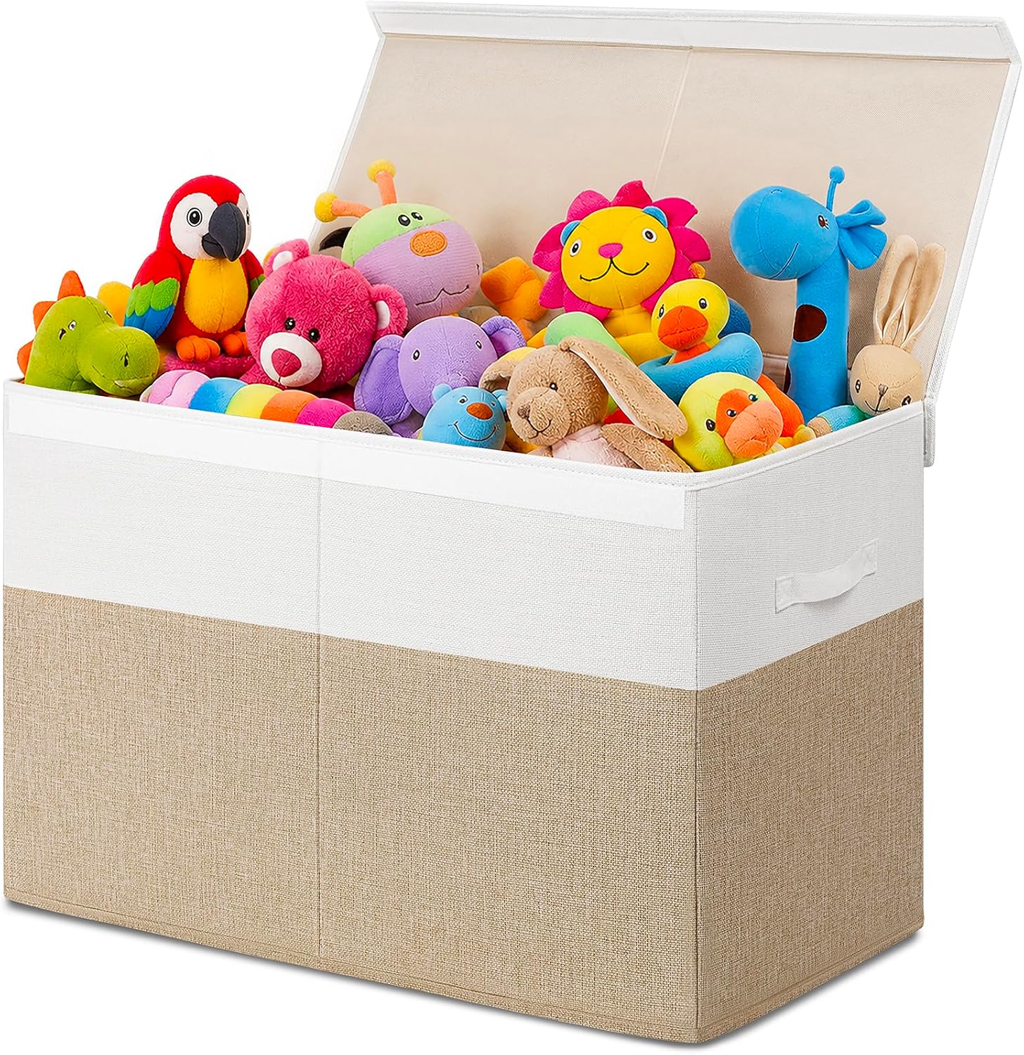 Woven Fabric Toy Storage Baskets with Handles - Image 2