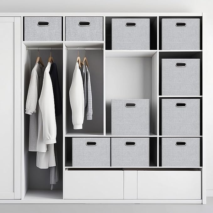 Large Foldable Toy Storage Box with Lid and Dividers