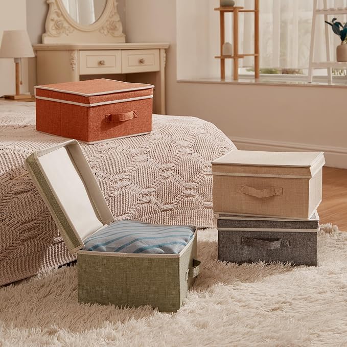 Foldable Linen Toy Storage Boxes
