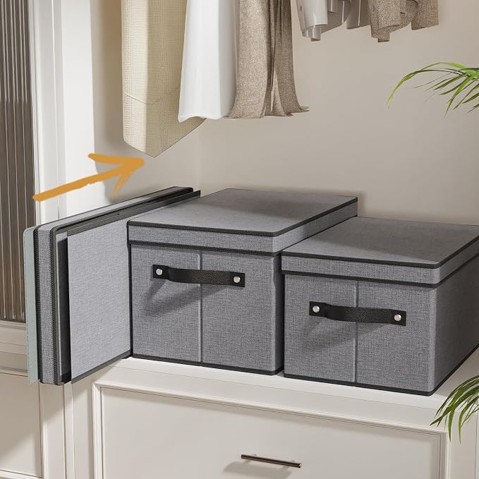 Collapsible Fabric Toy Storage Boxes with Lids