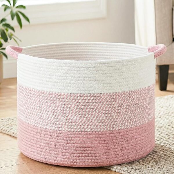 Large Cotton Rope Toy Storage Basket