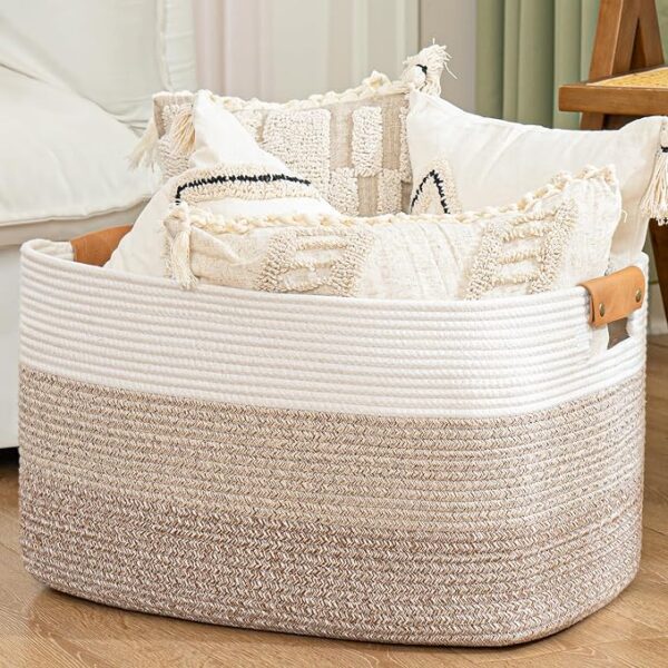 Woven Toy Storage Basket with Carry Handles